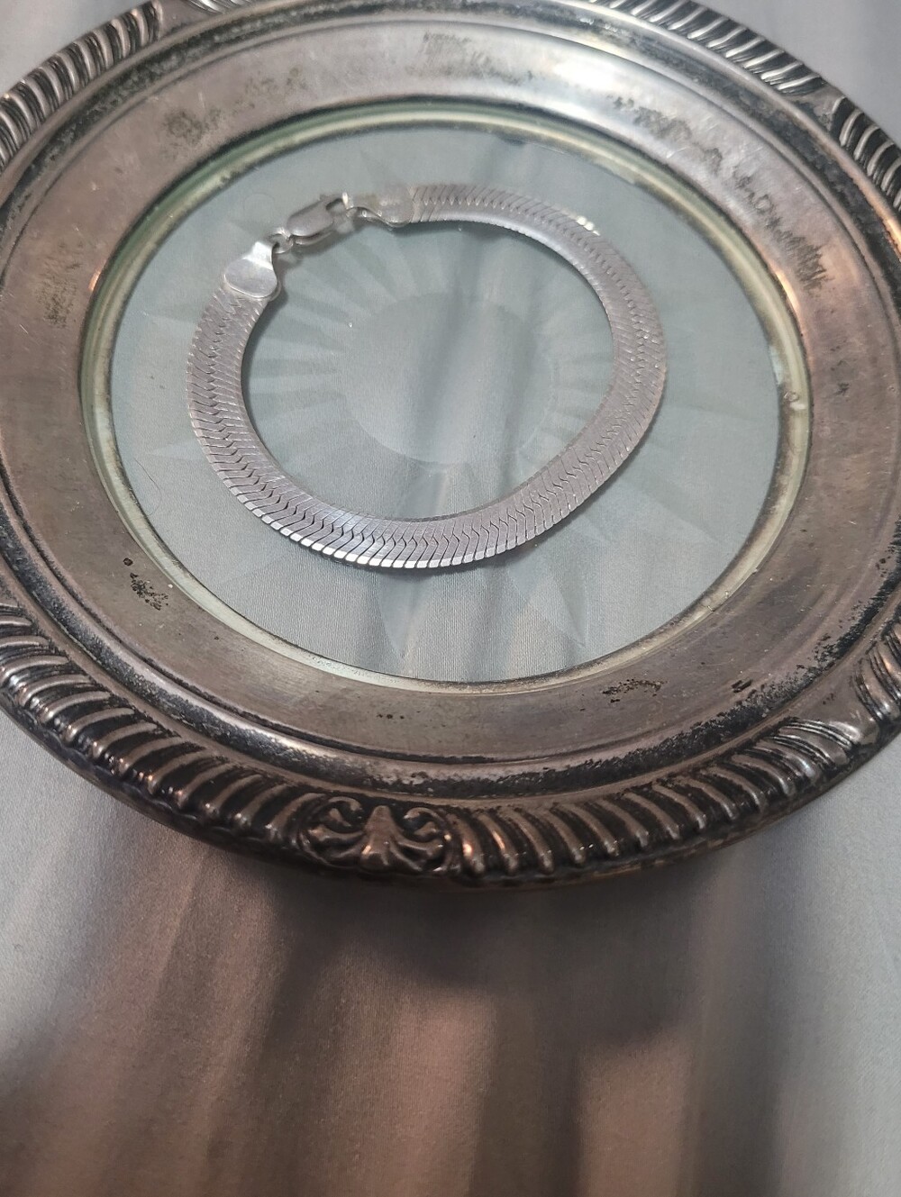 Silver Sterling Herringbone Bracelet